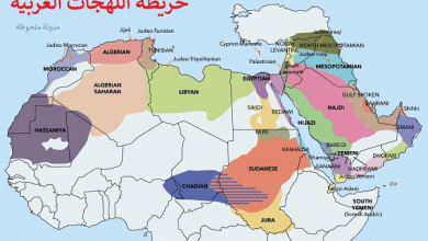 خريطة اللهجات العربية